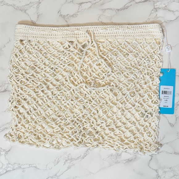 BEACH BUNNY Bianca Tank & Mini Skirt - Ivory Large Set $158 - Picture 13 of 16